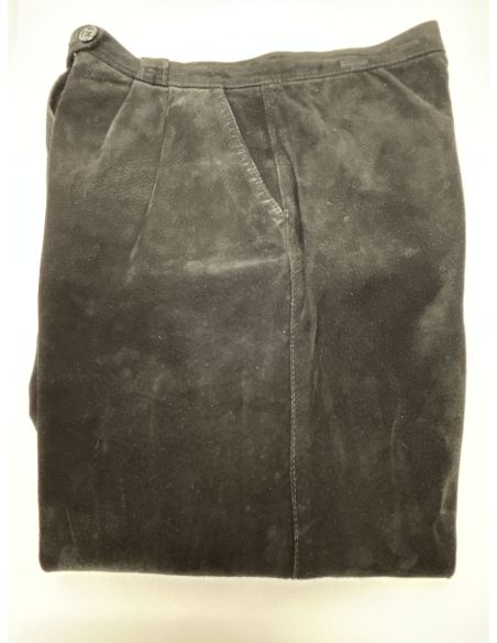 Zwarte leren broek maat 44