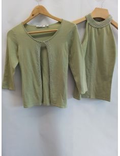 Groene set (vest en top)