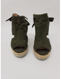 Groene sleehaksandalen 2
