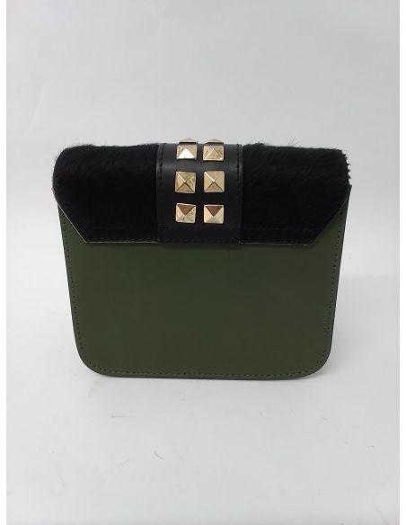 Kaki leren tas