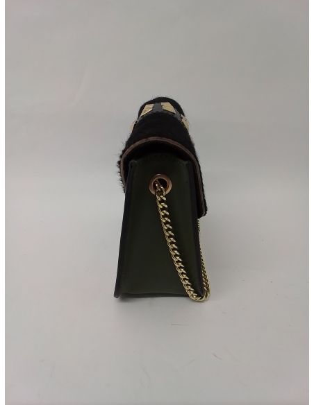 Kaki leren tas