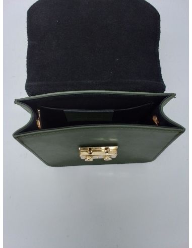Kaki leren tas