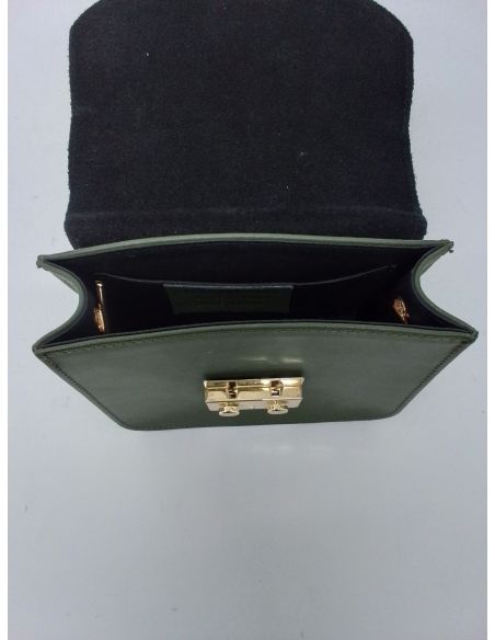 Kaki leren tas